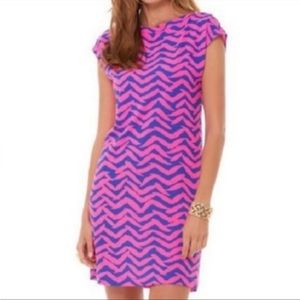 LILLY PULITZER pout pink Get Lucky cap sleeve Robyn t-shirt dress S